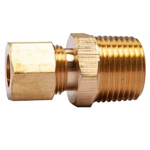 5/16 in. O.D. Comp x 3/8 in. MIP Brass Compression Adapter Fitting (5-Pack)