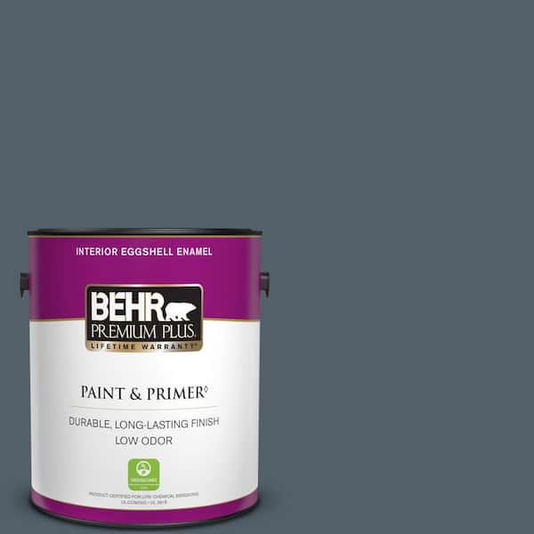 BEHR PREMIUM PLUS 1 gal. #ECC-35-3 Thunder Bay Eggshell Enamel Low Odor Interior Paint & Primer