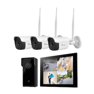 3MP Wireless Security Camera System with 10.1'' Touchscreen Monitor, 64GB SSD, 2 Way Audio, Smart Motion Detection