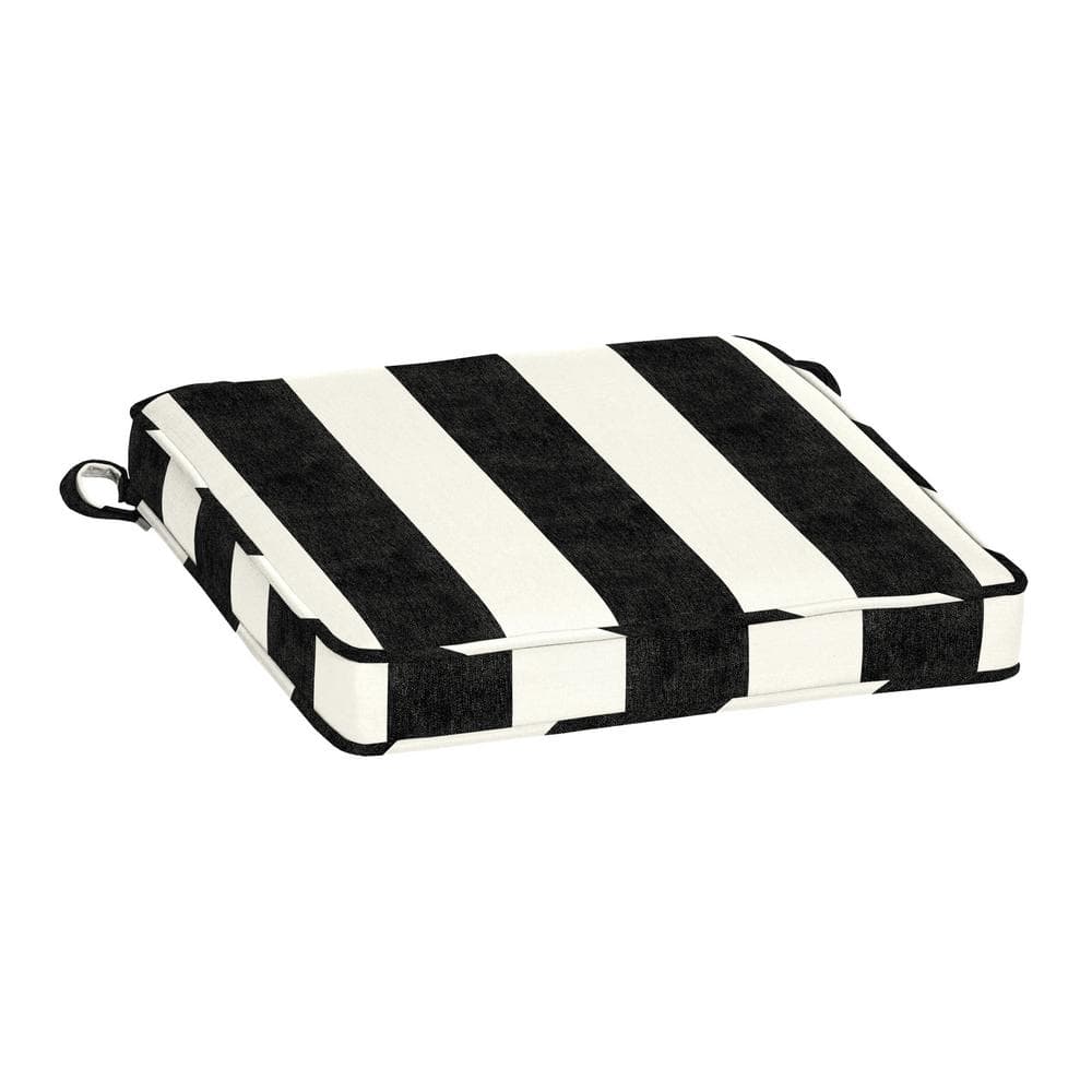 ARDEN SELECTIONS Oasis 19 in. x 19 in. Onyx Black Cabana Outdoor Square