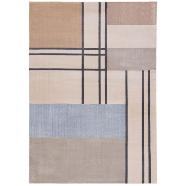 Orwell 7 ft. x 10 ft. Ivory/Taupe Abstract Geometric Area Rug