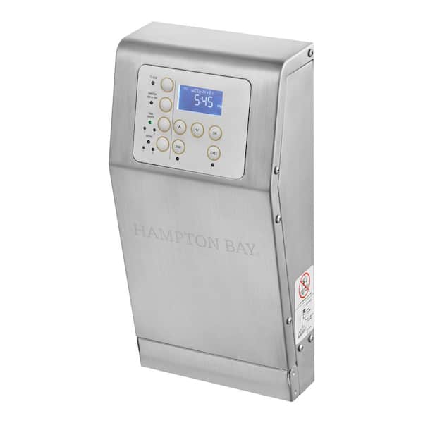Hampton Bay Low Voltage 200-Watt Astro Stainless Steel Housing Landscape Lighting Transformer with 2 Separate Channels