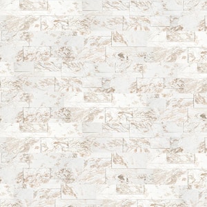 Royal White Ledger Panel 9 in. x 24 in. Splitface Quartzite Wall Tile (36 cases/162 sq. ft./pallet)