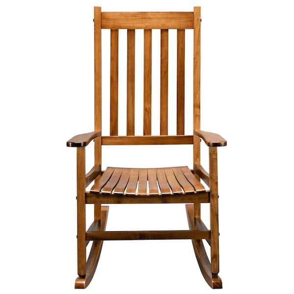 Natural Wood Outdoor Rocking Chair