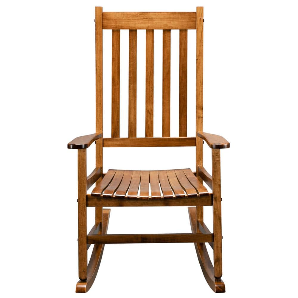 Karl home Natural Wood Outdoor Rocking Chair