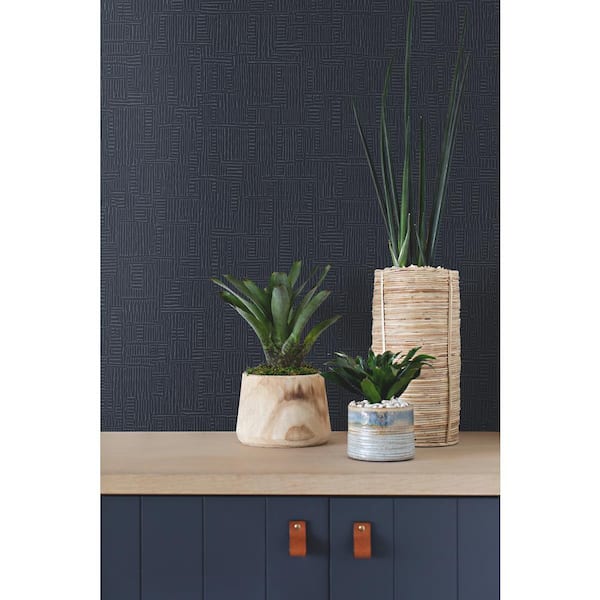 Tide Water Blue Textured Wallpaper Sample