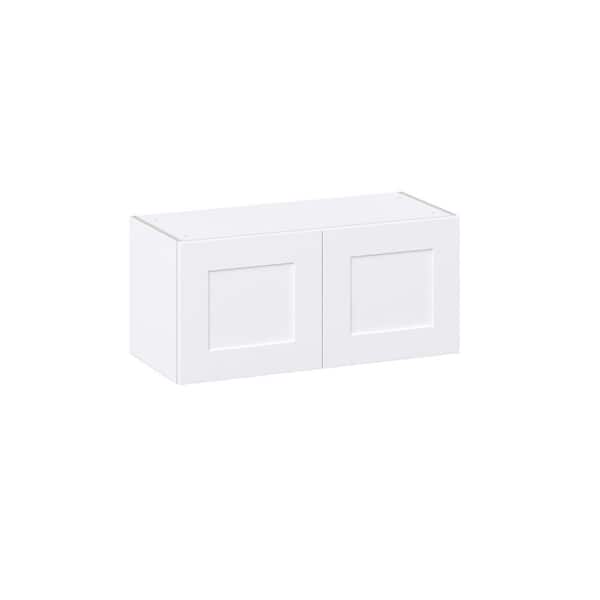 J COLLECTION Roseland 33 in. W x 14 in. D x 15 in. H Assembled Shaker Wall Bridge Kitchen Cabinet in Warm White
