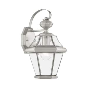 Georgetown 1 Light Brushed Nickel Outdoor Wall Sconce