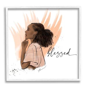Blessed Woman Portrait Design by Alison Petrie Framed People Art Print 17 in. x 17 in.
