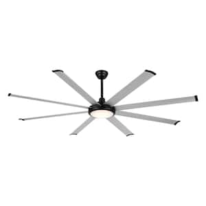 80 in. LED Indoor Black Ceiling Fan with Remote