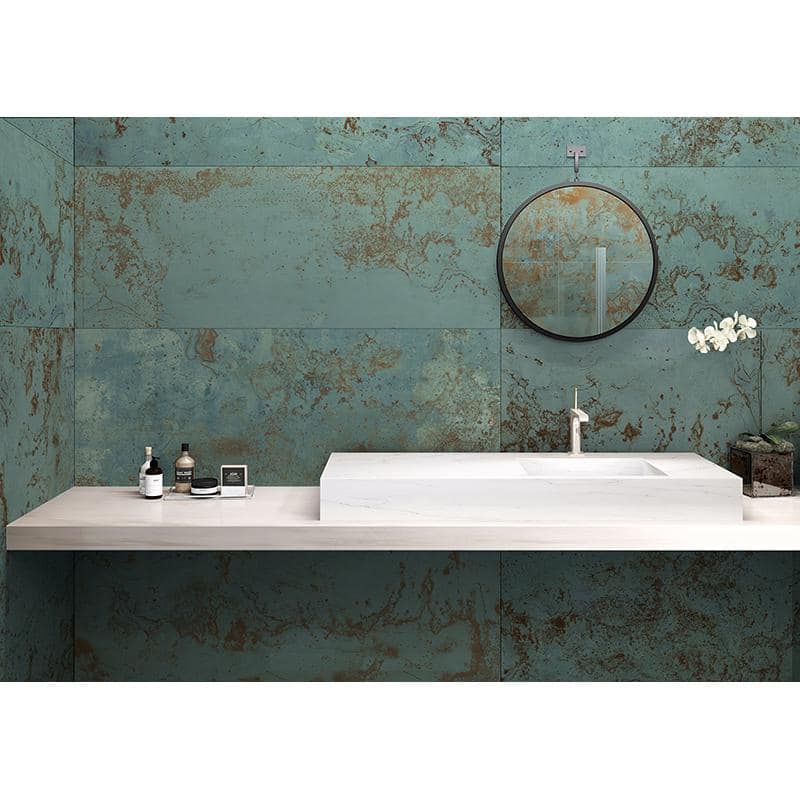 Viridian Green Matte Ceramic Rectangular Wall Tile