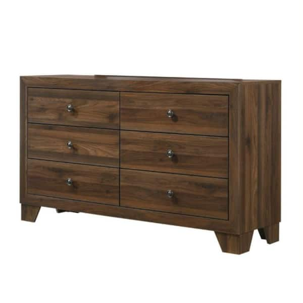 Benjara 16.4 In. Brown 6-Drawer Wooden Dresser Without Mirror BM215246 ...