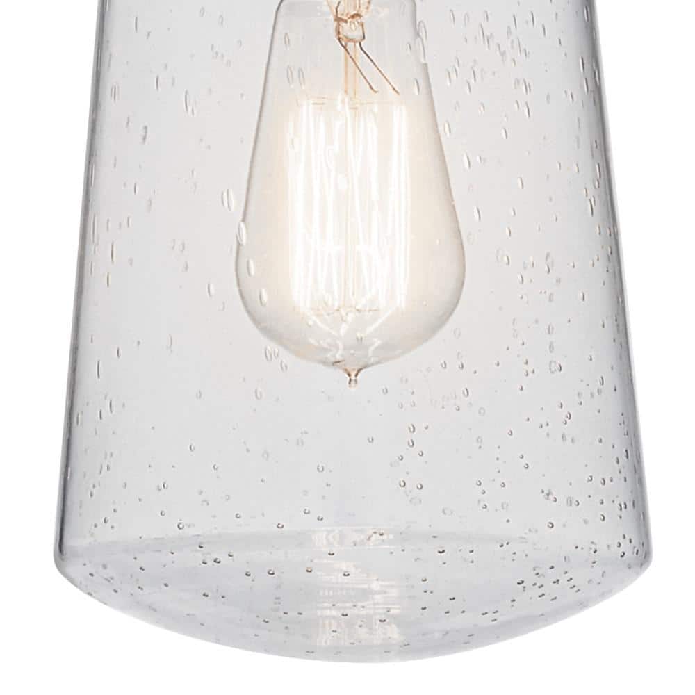 Transitional Brushed Aluminum 11.75" Indoor/Outdoor Pendant Light