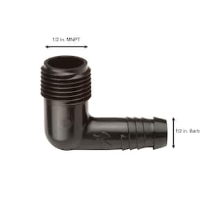1/2 in. Barb x 1/2 in. Male Pipe Thread Elbow for Sprinkler Swing Pipe (Not Compatible With Drip Tubing)
