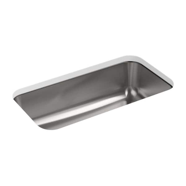 KOHLER Ballad 32 in. Undermount Single Bowl 18 Gauge Stainless Steel Kitchen Sink Only