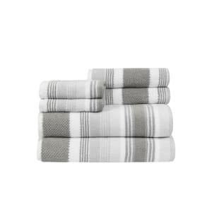 Montauk Grey 6-Piece Cotton Towel Set