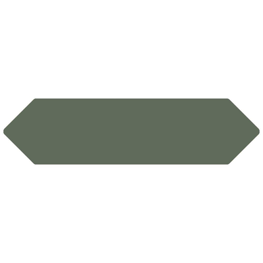 Glossy Ceramic Picket Hexagon Subway 3 in. x 12 in. Wall Tile Sample - Emerald Green (1 Tile Piece/Each) price history on PriceWatchPro
