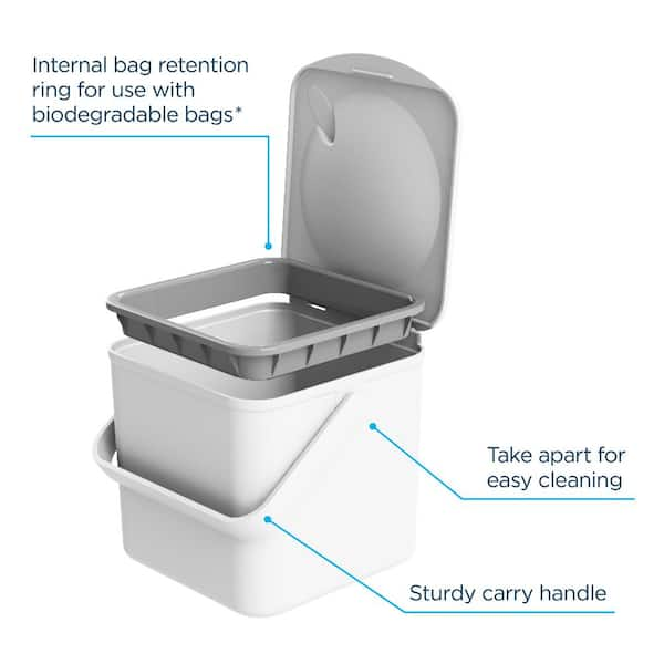 Compost Caddy White  Food Waste Container