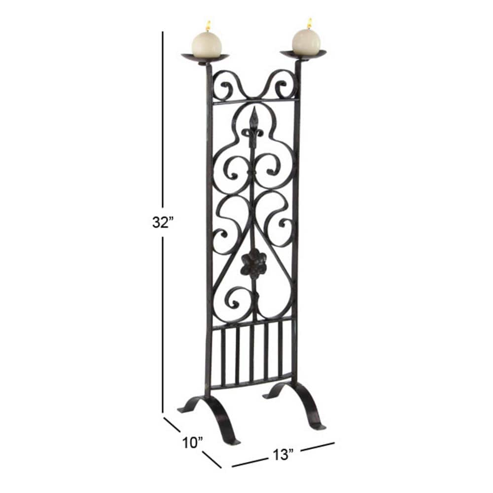 Black Iron Scrollwork 32" Traditional Candelabra