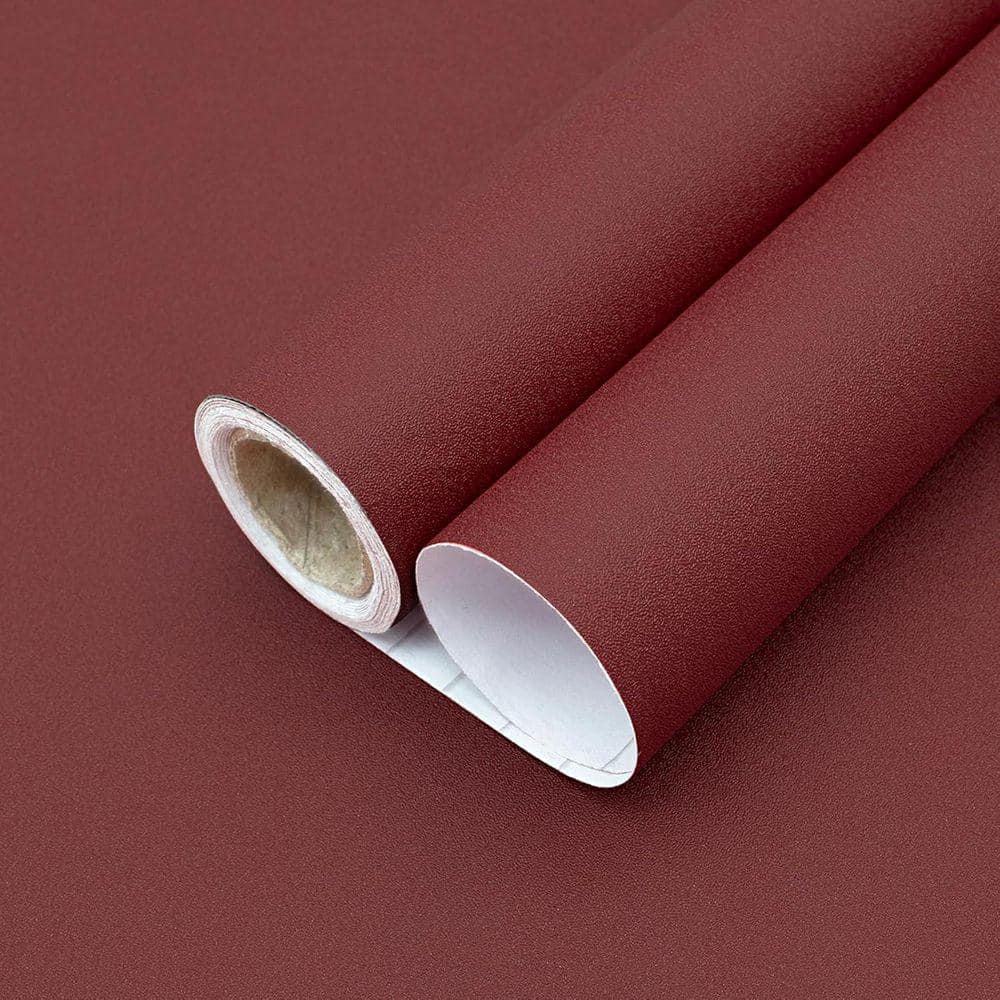 Matte Contact Paper Dark Red Matte Contact Paper Peel and Stick Wallpaper Roll Z0D6R4N4T2 ...