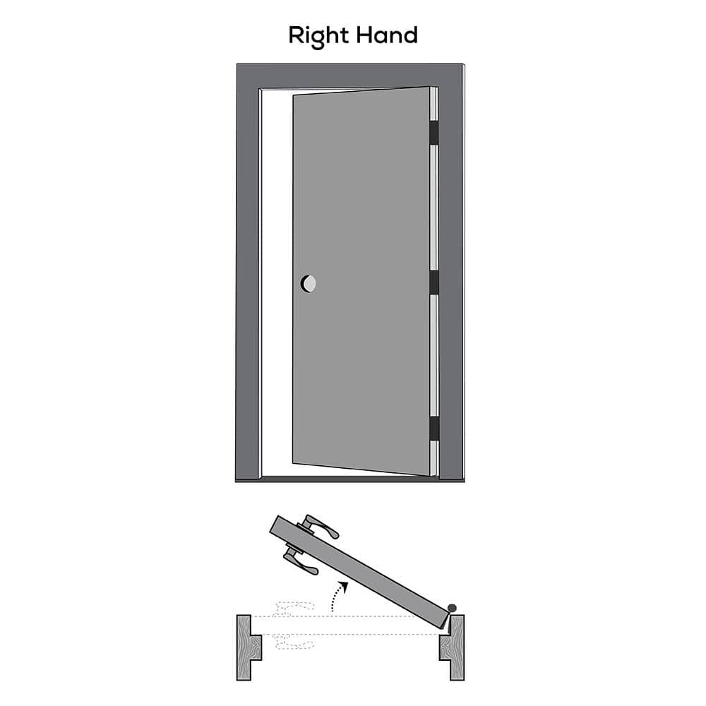 Primed White MDF 1 Lite Clear Glass Right-Hand Prehung Interior Door