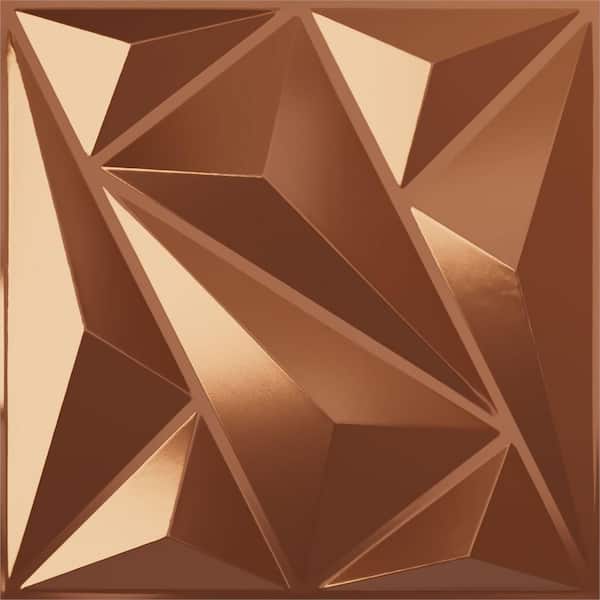 Ekena Millwork 19 5/8 in. x 19 5/8 in. Marquise EnduraWall Decorative 3D Wall Panel, Copper (Covers 2.67 Sq. Ft.)