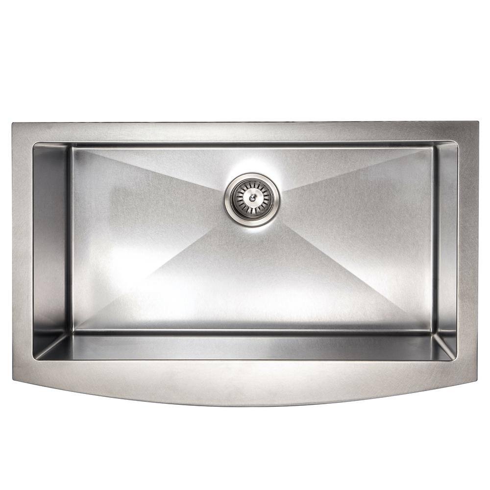 DuraSnow 33'' Stainless Steel Farmhouse Apron Single Bowl Sink