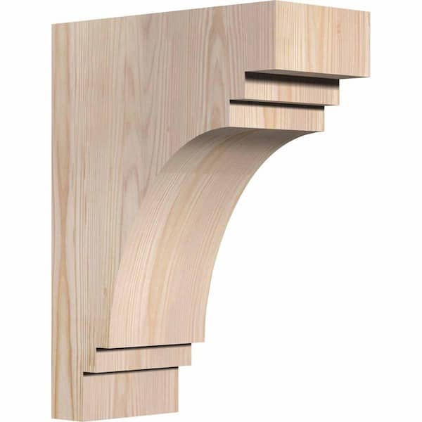 Ekena Millwork 5-1/2 in. x 12 in. x 16 in. Douglas Fir Pescadero Smooth Corbel