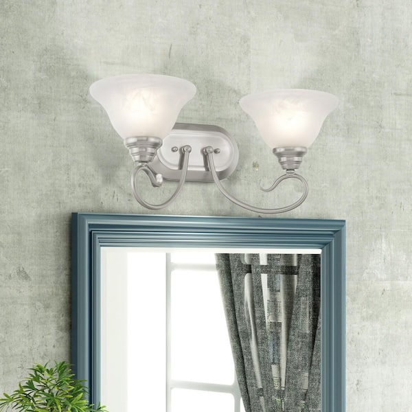 Coronado 2 Light Brushed Nickel Bath Vanity Light