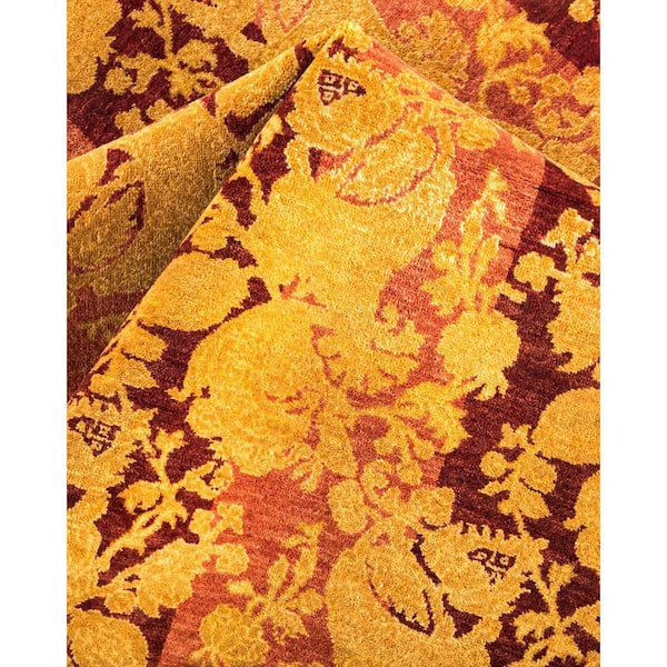 Mogul Pink 6 ft. x 9 ft. Oriental Wool Indoor Area Rug