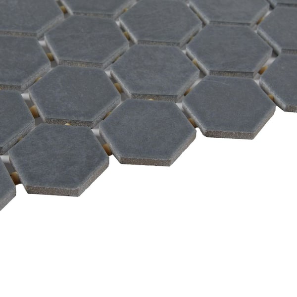 Marazzi Moroccan Concrete Blue Gray 11 in. x 10 in. Glazed Ceramic