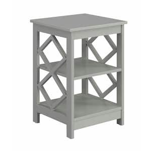 Diamond 15.75 in. Gray Square MDF End Table