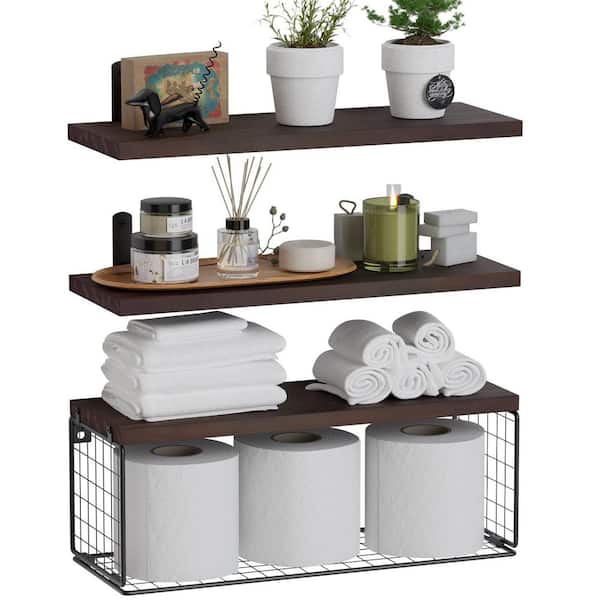 Wood Floating Shelf, Floating Shelves, Rustic Shelf, Bathroom