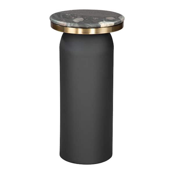 ZUO Luxor 12.2 in. W Multicolor 24.4 in. H Round Marble End Table