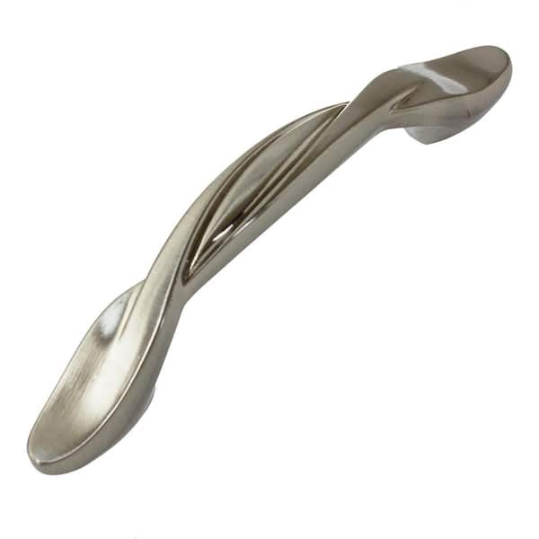 GlideRite 3 in. Center-to-Center Satin Nickel Twisted Cabinet Pulls (10-Pack)