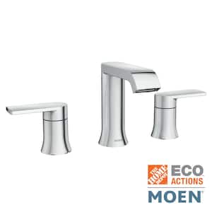 Genta 8 in. Widespread 2-Handle Bathroom Faucet in Chrome(Valve Included)