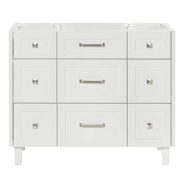 Monroe 42 in. W x 21.5 in. D x 34.5 in. H Bath Vanity Cabinet without Top in White