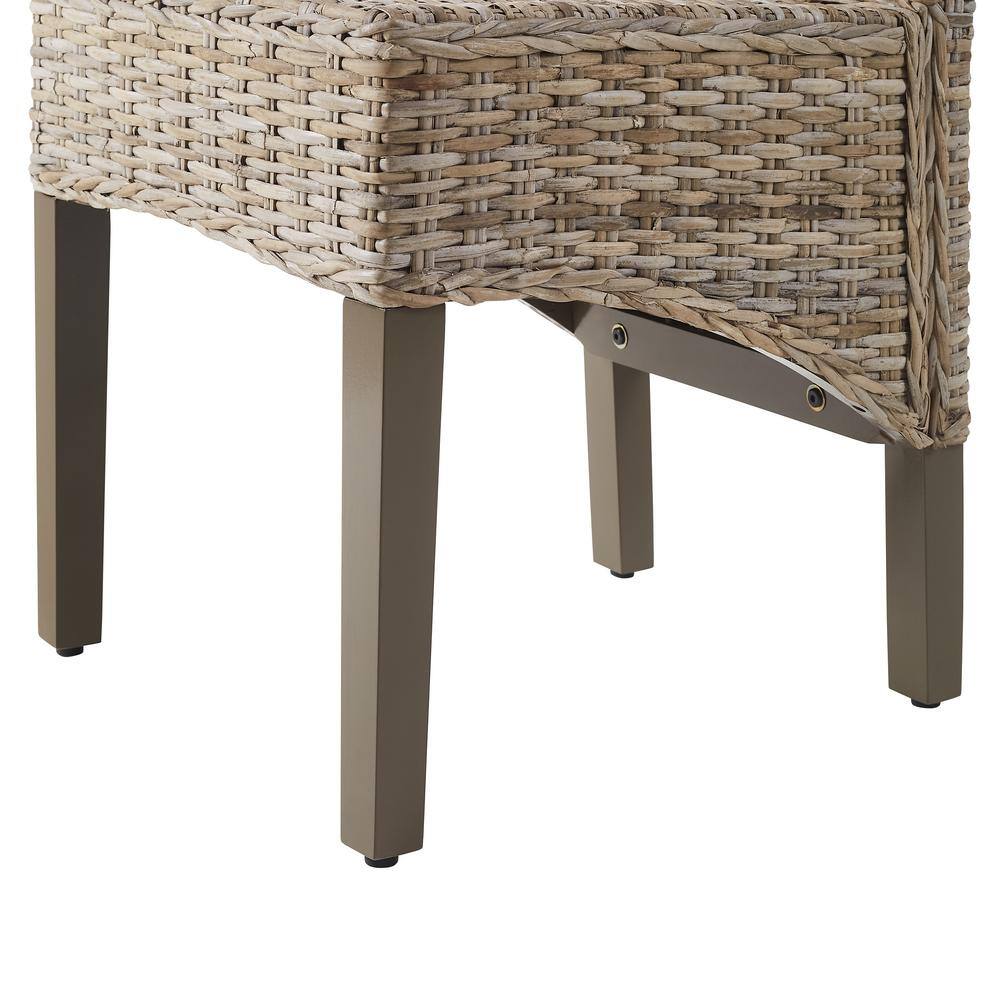 Edelyn High Back Brown Rattan Side Chair with Cushions