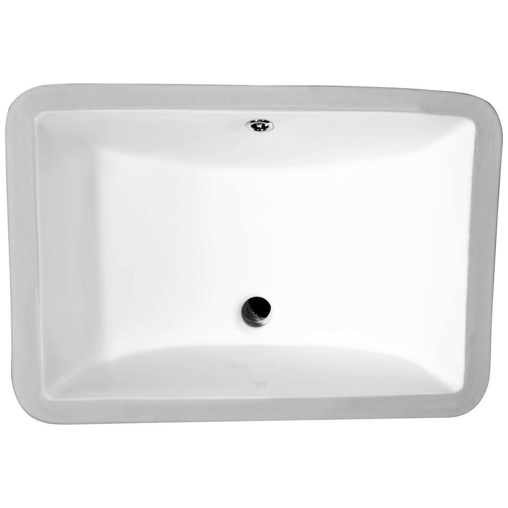 Pegasus 21'' Glossy White Ceramic Undermount Bathroom Sink