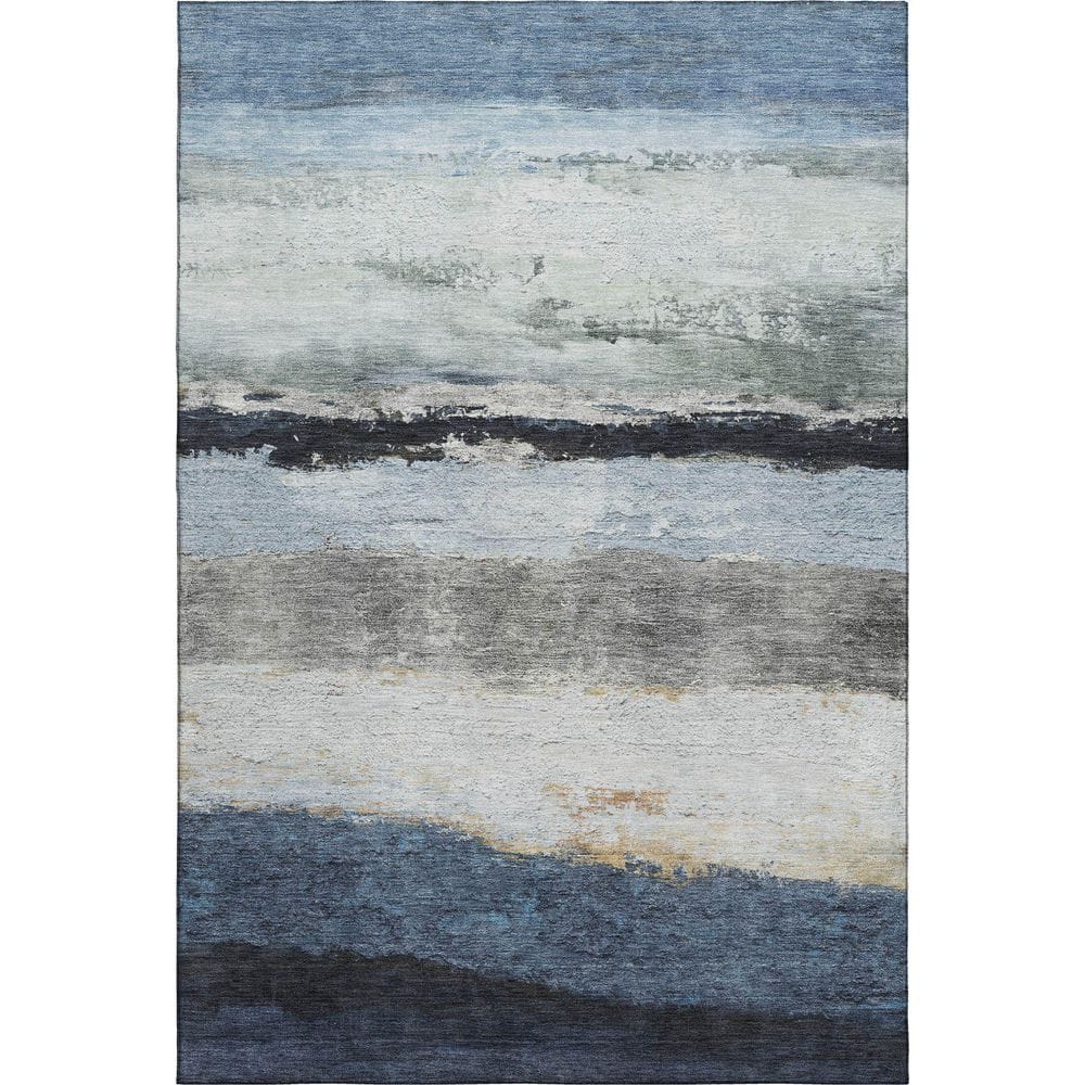 Mayfield Premium Machine Washable Abstract AMF2169 Blue 3 ft. x 4 ft. Area Rug price history on PriceWatchPro