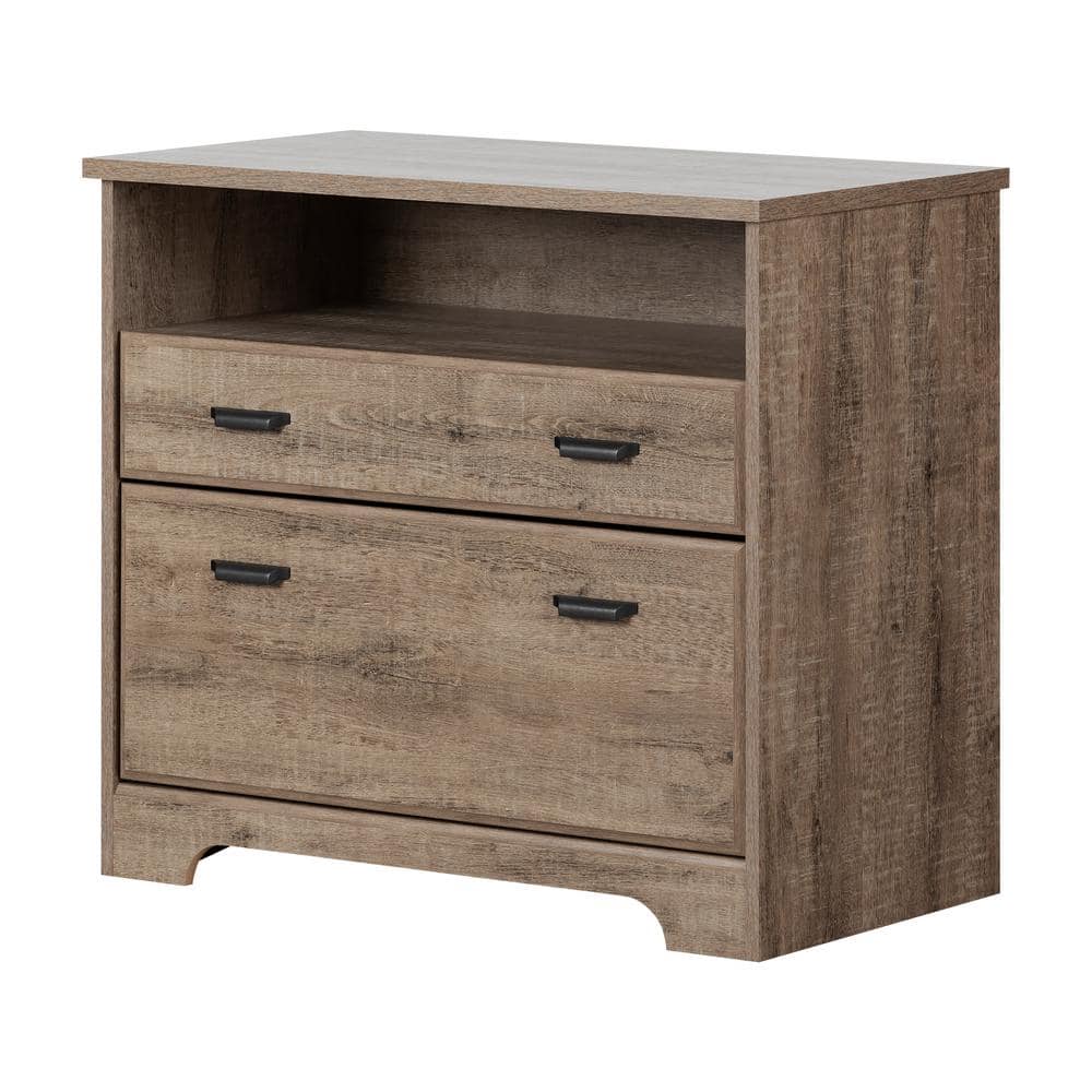 Weathered Oak 33.75'' Wide 2-Drawer Legal File Cabinet