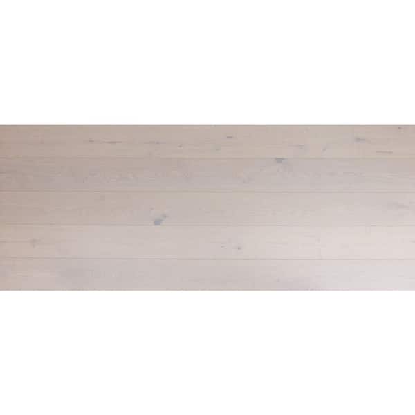 Cotton White Oak 5/8 in. T x 7.5 in. W Tongue and Groove Wire Brushed Engineered Hardwood Flooring (30.35 sq. ft./Case)