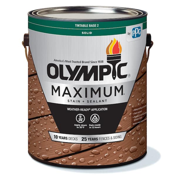 Olympic Maximum 1 gal. Base 2 Solid Color Exterior Stain and Sealant in One