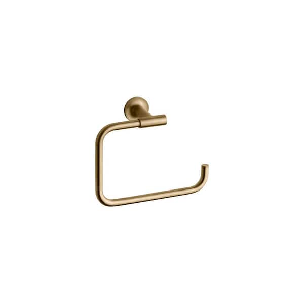 KOHLER Purist Towel Ring in Vibrant Moderne Brushed Gold