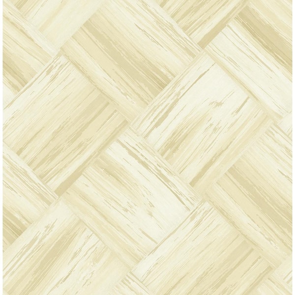 Seabrook Designs Masquerade Weave Metallic Gold and Beige Paper Strippable Roll (Covers 56.05 sq. ft.)