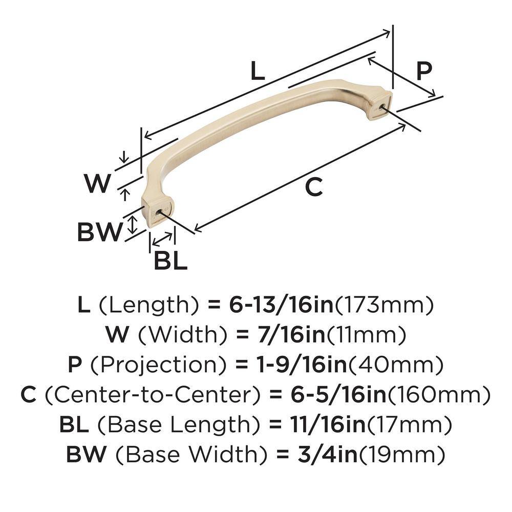 Champagne Bronze Traditional Cabinet Drawer Pull with Mounting Hardware