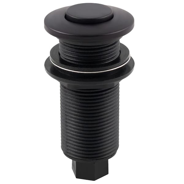 Westbrass Sink Top Waste Disposal Replacement Air Switch Trim Only, Flush Button, Matte Black