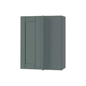 Washington 24 in. W x 12 in. D x 30 in. H Assembled Plywood Blind Wall Kitchen Cabinet in Verdant Green with Soft Close