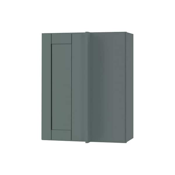 Home Decorators Collection Washington 24 in. W x 12 in. D x 30 in. H Assembled Plywood Blind Wall Kitchen Cabinet in Verdant Green with Soft Close