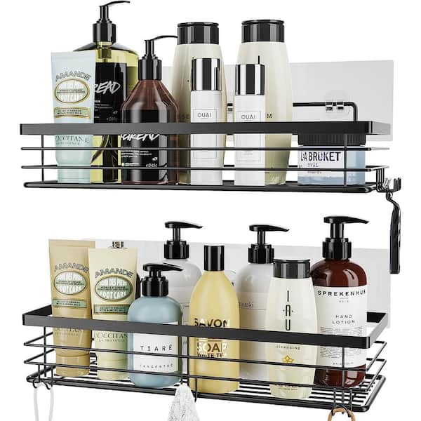 Shower Caddy, Shower Shelves 5 Pack, Adhesive Shower Organizer for Bathroom  & Kitchen, No Drilling, Large Capacity, Rustproof SUS304 Stainless Steel Bathroom  Organizer, Bathroom Accessories, Black 